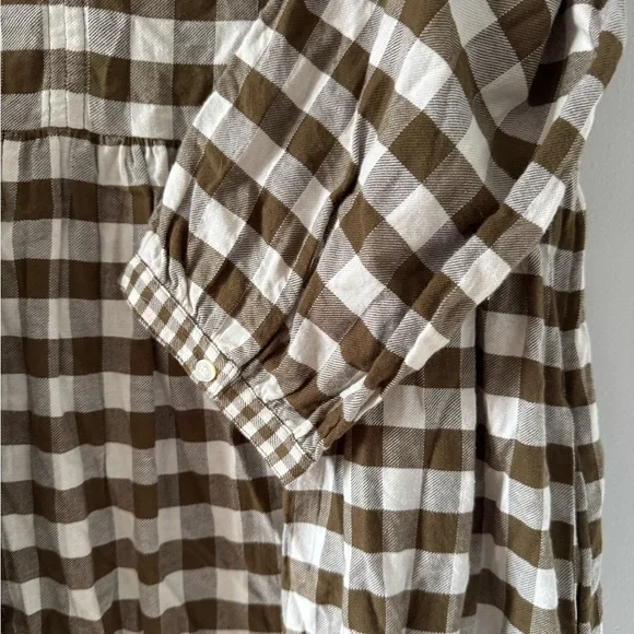NWT Madewell Gingham Collared Puff-Sleeve Mini Dress - Picture 11 of 11